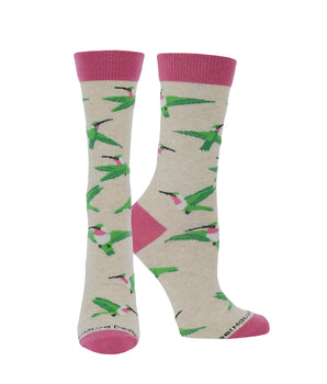 WHD socks Oatmeal / Medium Hummingbird Bird Socks Perfect Bird Lovers Gift