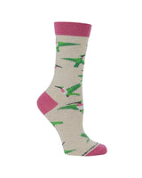 WHD socks Oatmeal / Medium Hummingbird Bird Socks Perfect Bird Lovers Gift