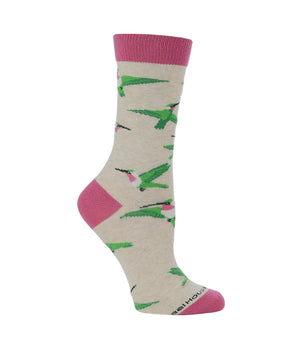 WHD socks Oatmeal / Medium Hummingbird Bird Socks Perfect Bird Lovers Gift