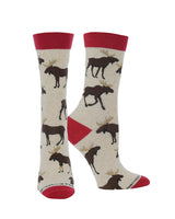 WHD socks Oatmeal / Medium Moose Socks Perfect Animal Lovers Gift
