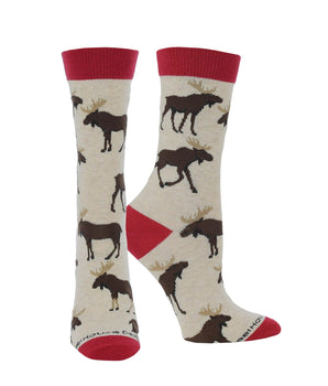 WHD socks Oatmeal / Medium Moose Socks Perfect Animal Lovers Gift