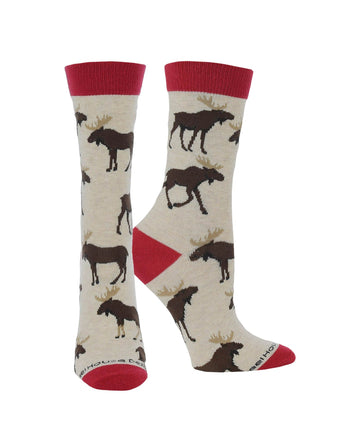WHD socks Oatmeal / Medium Moose Socks Perfect Animal Lovers Gift