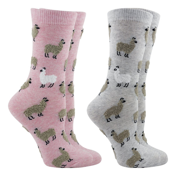 WHD Cute Fuzzy Llama Socks for Women