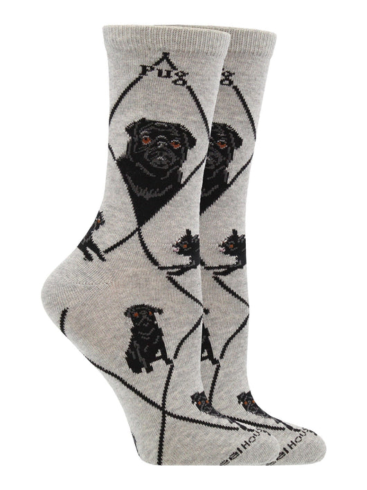 WHD socks Pug / Medium Pug Socks for Women | Perfect Dog Lovers Gift
