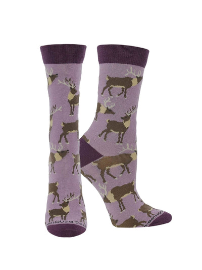 WHD socks Purple / Medium Elk Socks Perfect Animal Lovers Gift
