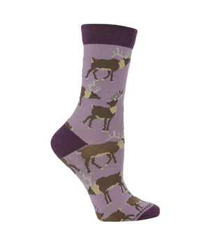 WHD socks Purple / Medium Elk Socks Perfect Animal Lovers Gift