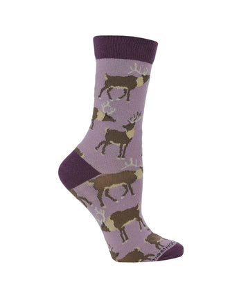 WHD socks Purple / Medium Elk Socks Perfect Animal Lovers Gift