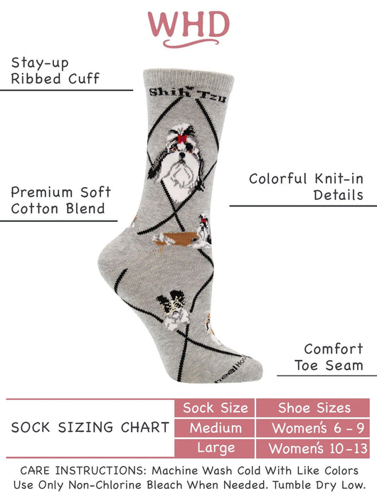 WHD socks Shih Tzu Socks Perfect Dog Lovers Gift