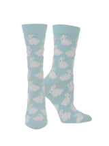 WHD socks Soft Blue / Medium Cute Fuzzy Bunny Socks for Women | Fuzzy Bunny Rabbit Crew Socks|1-Pack/2-Pack