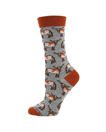 WHD socks WHD Cattle Crew Socks for Women & Men | Gift for Cow Lovers, Barnyard Fun