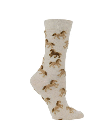 WHD socks WHD Cute Fuzzy Horse Socks for Women | Gift for Horse Lovers | 1-Pack/2-Pack