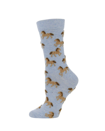 WHD socks WHD Cute Fuzzy Horse Socks for Women | Gift for Horse Lovers | 1-Pack/2-Pack