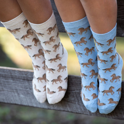 WHD socks WHD Cute Fuzzy Horse Socks for Women | Gift for Horse Lovers