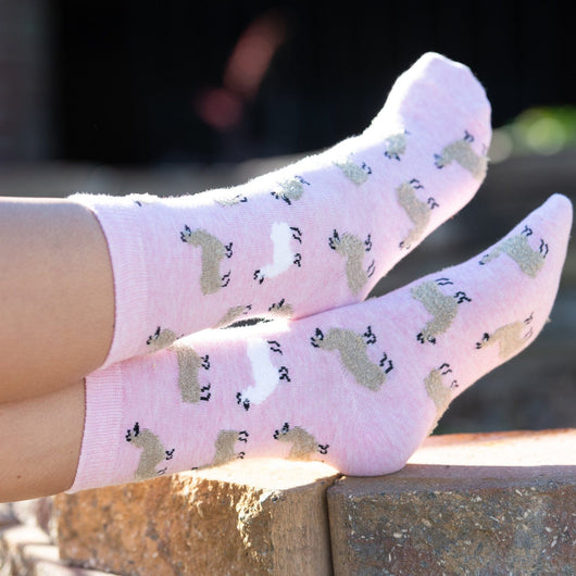 WHD Cute Fuzzy Llama Socks for Women