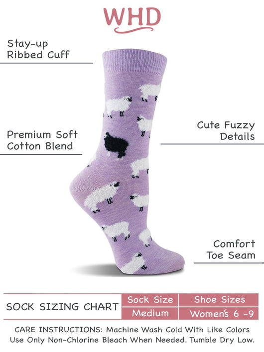 WHD socks WHD Fuzzy Sheep Socks 2-Pack or 1-Pack