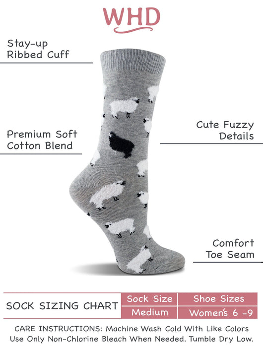 WHD socks WHD Fuzzy Sheep Socks 2-Pack or 1-Pack