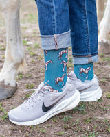 WHD socks WHD Multi Horse Socks | Gift for Horse Lovers | 2-Pack