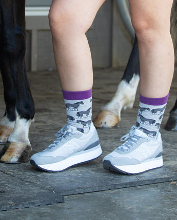 WHD socks WHD Multi Horse Socks | Gift for Horse Lovers | 2-Pack