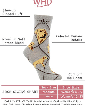 WHD socks Yellow Lab Socks for Women and Men | Perfect Dog Lovers Gift