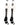 MadSportsStuff socks #53 / Large Player Id Jersey Number Socks Over the Calf Length White Black