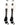 MadSportsStuff socks #54 / Large Player Id Jersey Number Socks Over the Calf Length White Black