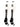 MadSportsStuff socks #65 / Large Player Id Jersey Number Socks Over the Calf Length White Black