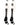 MadSportsStuff socks #66 / Large Player Id Jersey Number Socks Over the Calf Length White Black
