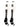 MadSportsStuff socks #66 / Large Player Id Jersey Number Socks Over the Calf Length White Black
