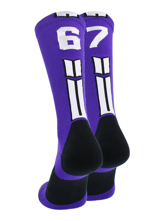 MadSportsStuff socks #67 / Medium Player Id Jersey Number Socks Crew Length Purple White