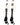 MadSportsStuff socks #72 / Large Player Id Jersey Number Socks Over the Calf Length White Black