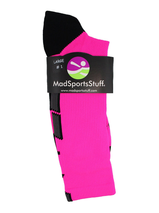 MadSportsStuff socks Player Id Jersey Number Socks Crew Length Neon Pink Black
