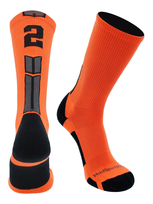 MadSportsStuff socks Player Id Jersey Number Socks Crew Length Orange Black