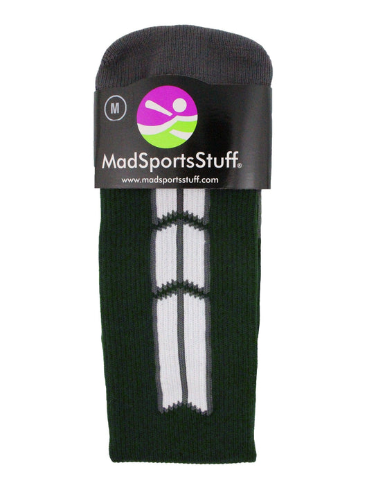 MadSportsStuff socks Player Id Jersey Number Socks Over the Calf Length Dark Green White