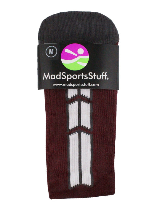 MadSportsStuff socks Player Id Jersey Number Socks Over the Calf Length Maroon White