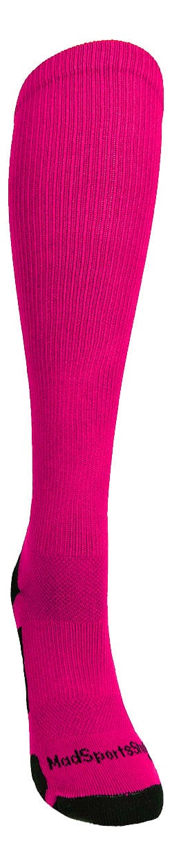 MadSportsStuff socks Player Id Jersey Number Socks Over the Calf Length Neon Pink Black