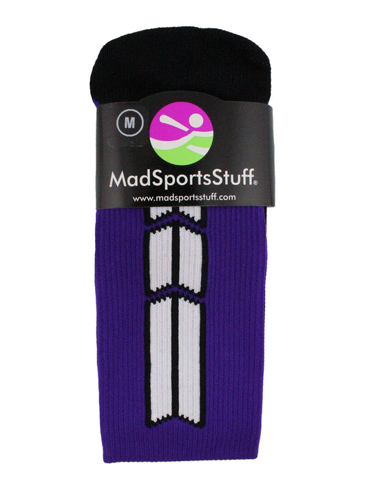 MadSportsStuff socks Player Id Jersey Number Socks Over the Calf Length Purple White