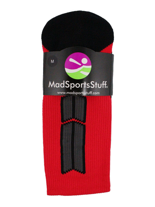MadSportsStuff socks Player Id Jersey Number Socks Over the Calf Length Red Black