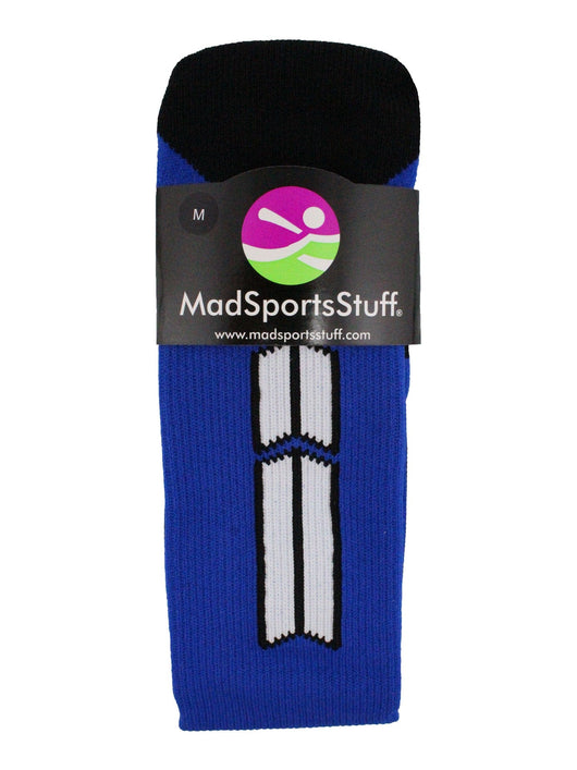 MadSportsStuff socks Player Id Jersey Number Socks Over the Calf Length Royal White